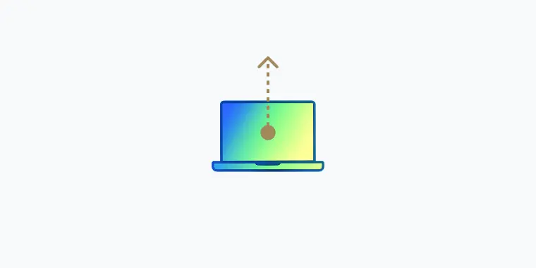 ノートパソコンにコンテンツを更新する様子
